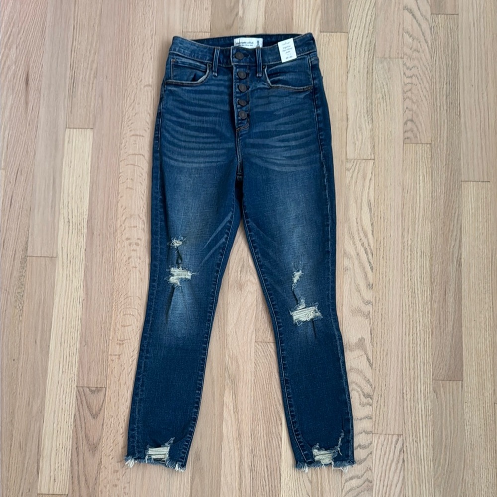Abercrombie Distressed Blue Jeans